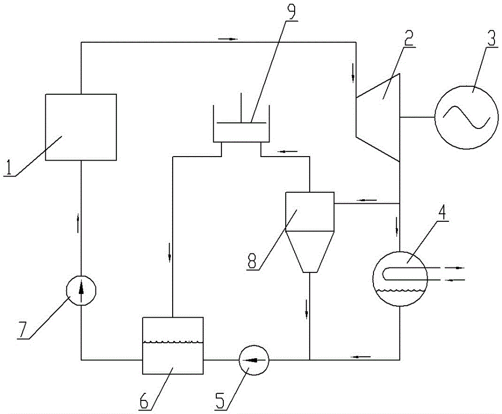 Device for improving Rankine cycle heat efficiency