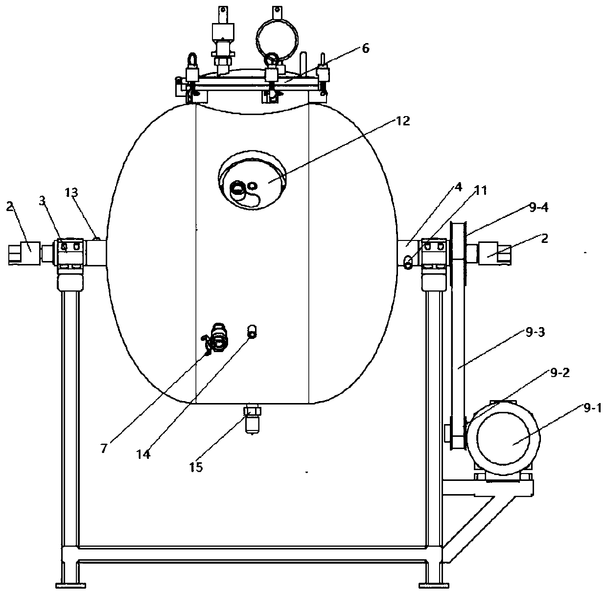 Controllable integral rotary solid-state fermentation tank