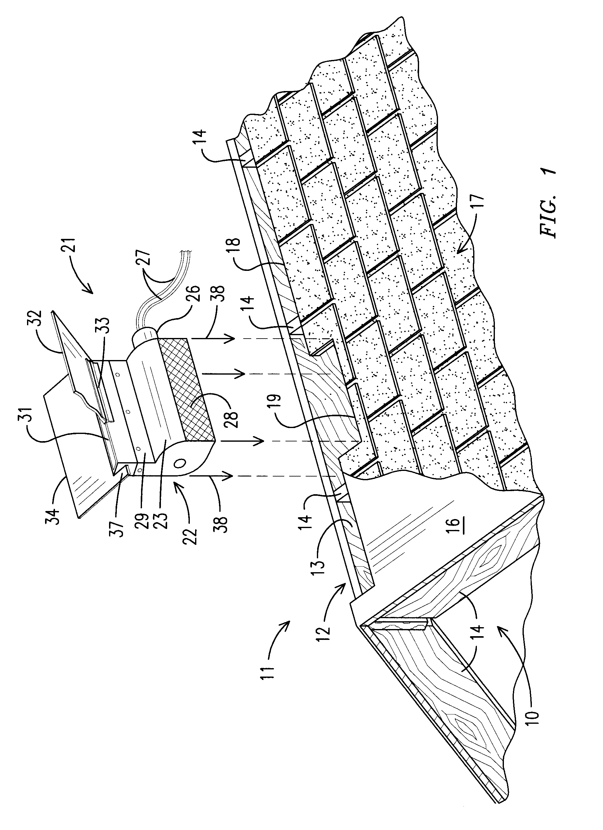 Ridge Vent with Powered Forced Air Ventilation