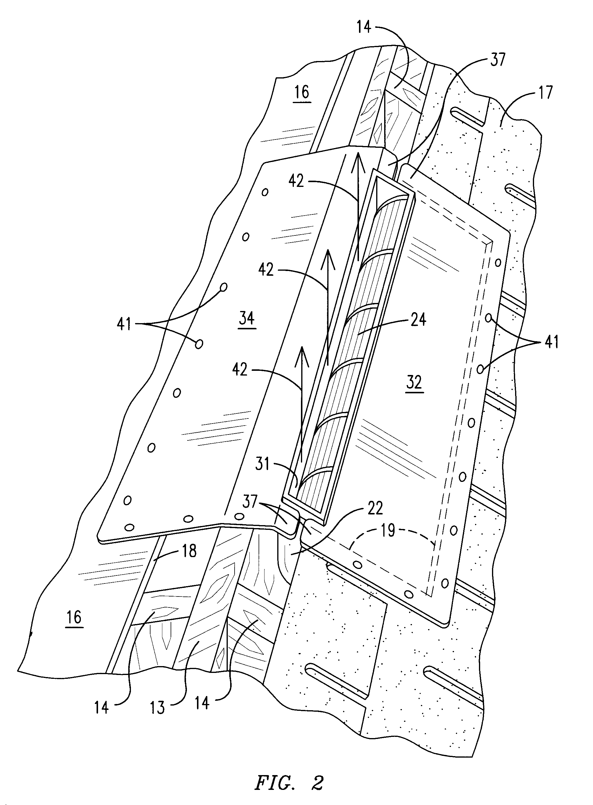 Ridge Vent with Powered Forced Air Ventilation