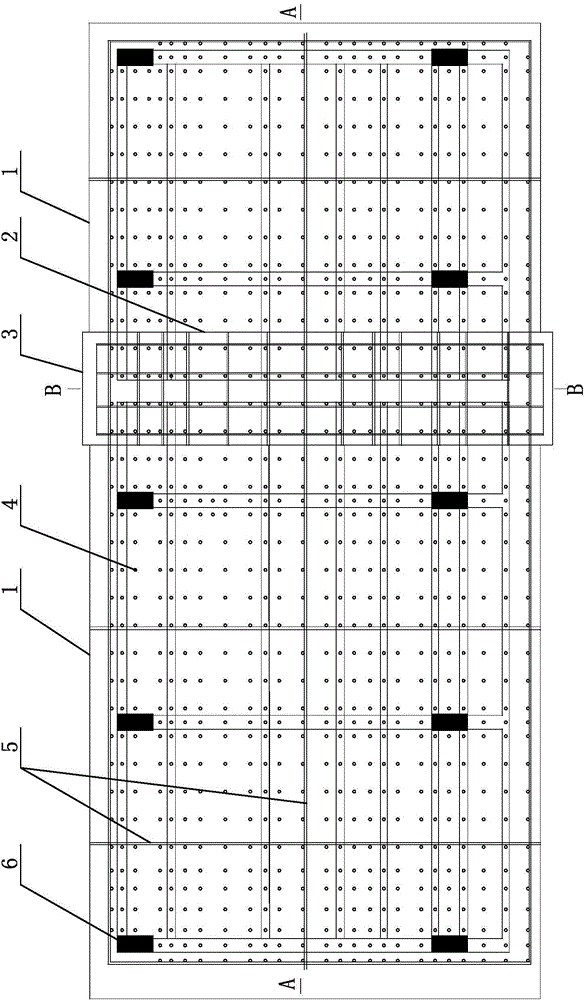 Construction method of post-cast strip area and floor area supporting systems on two sides of post-cast strip area