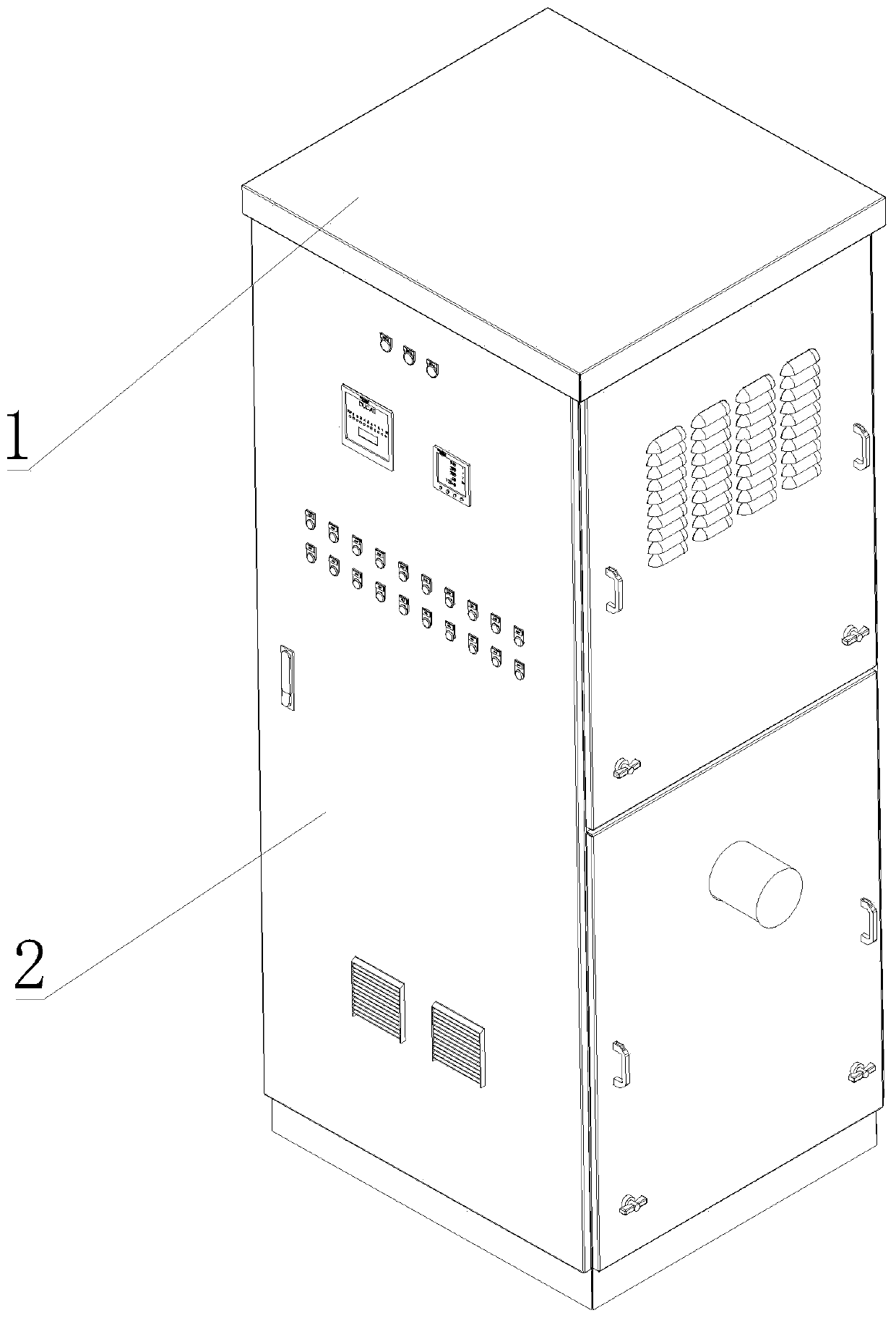 Electric automatization control turnover dedusting type electric appliance cabinet