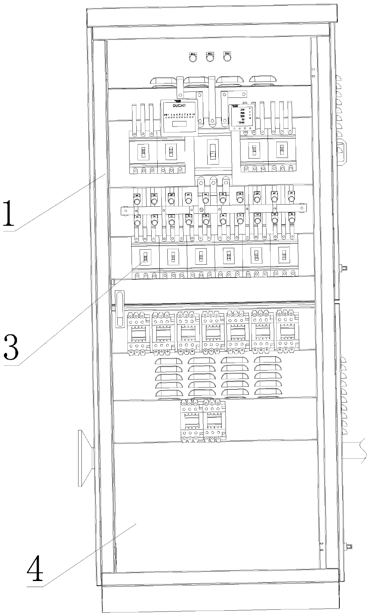 Electric automatization control turnover dedusting type electric appliance cabinet