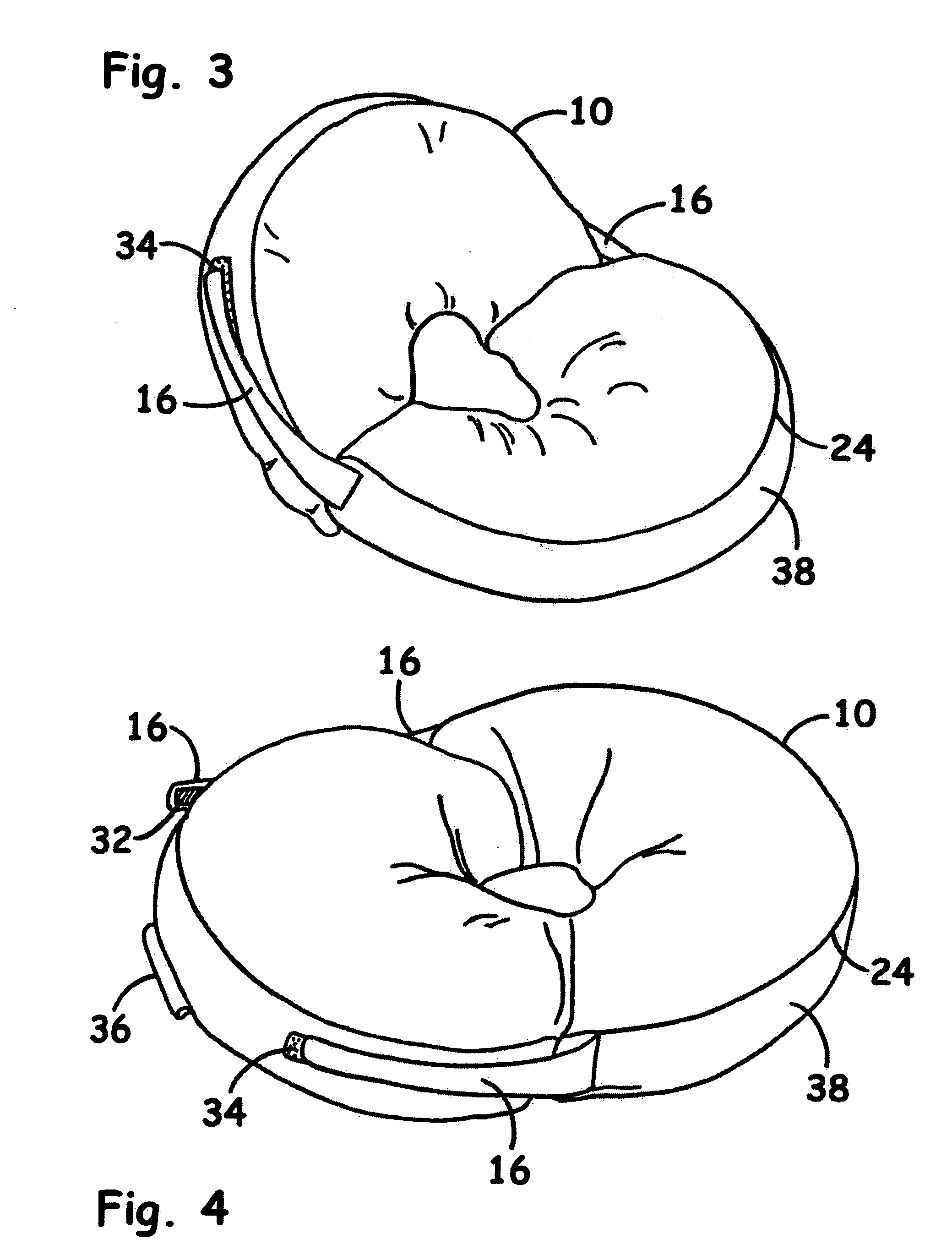 Adjustable contoured baby bathing or pet cushion