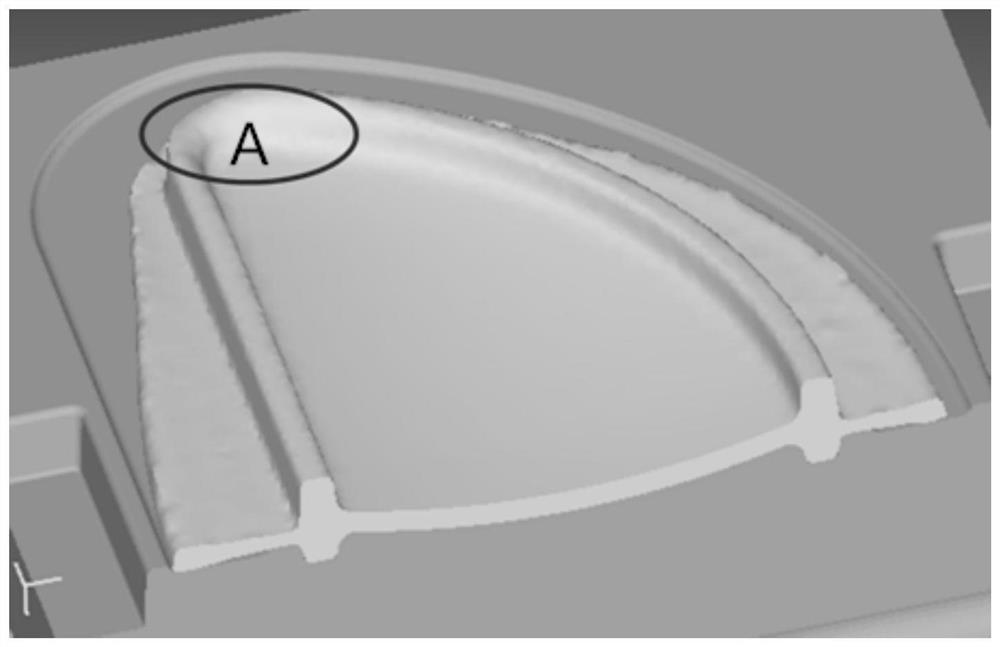 Precise hot forming method for metal forge piece with nearly-semi-oval thin web and large rib spacing