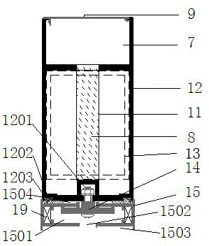 LED (light emitting diode) high-efficient conversion hollow glass curtain wall and manufacturing method