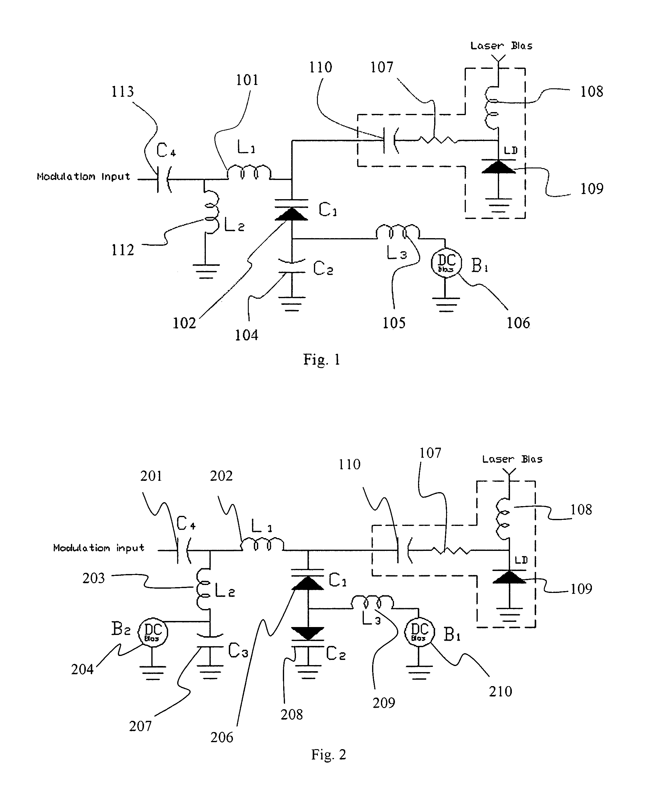 Dispersion compensating circuits for optical transmission system