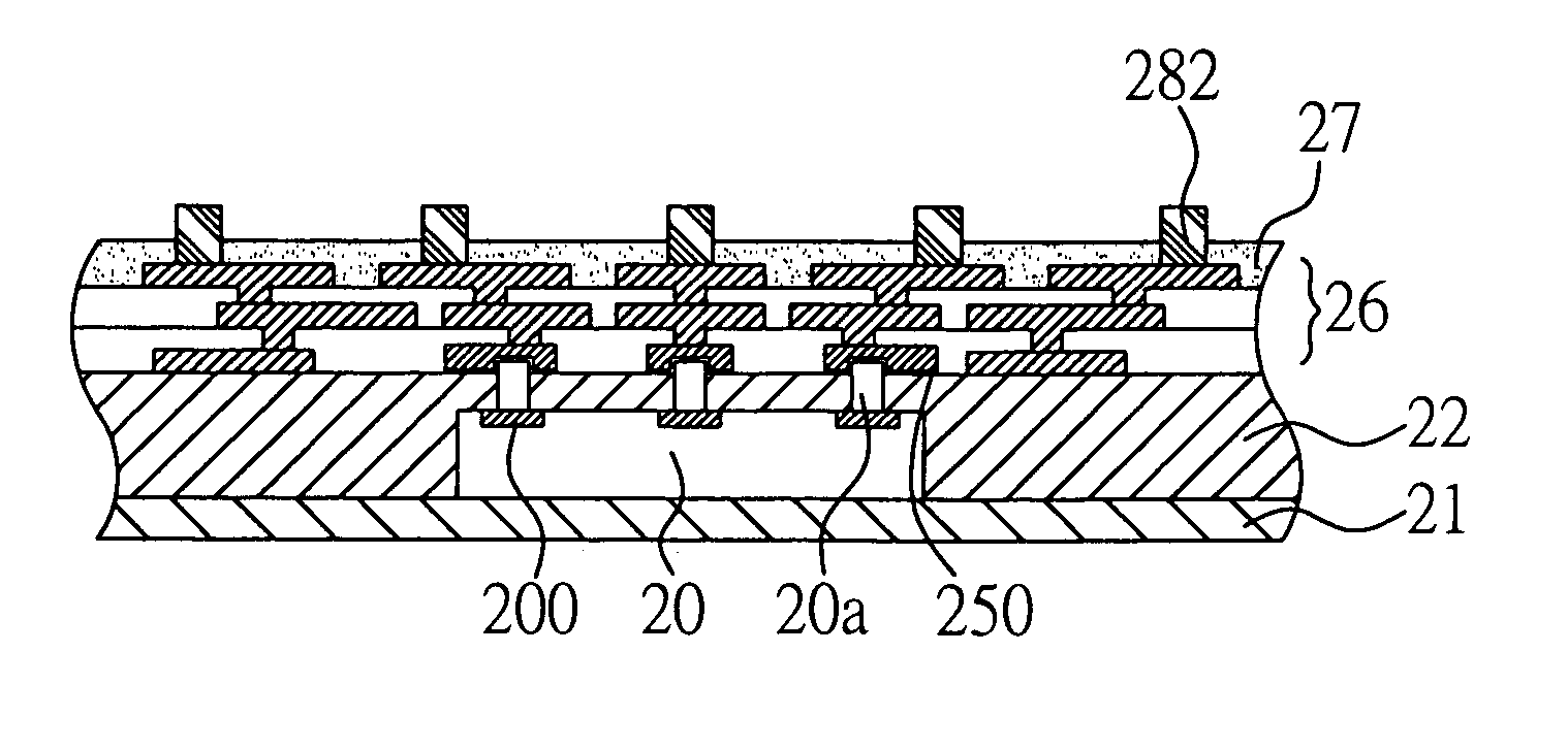 Semiconductor chip electrical connection structure