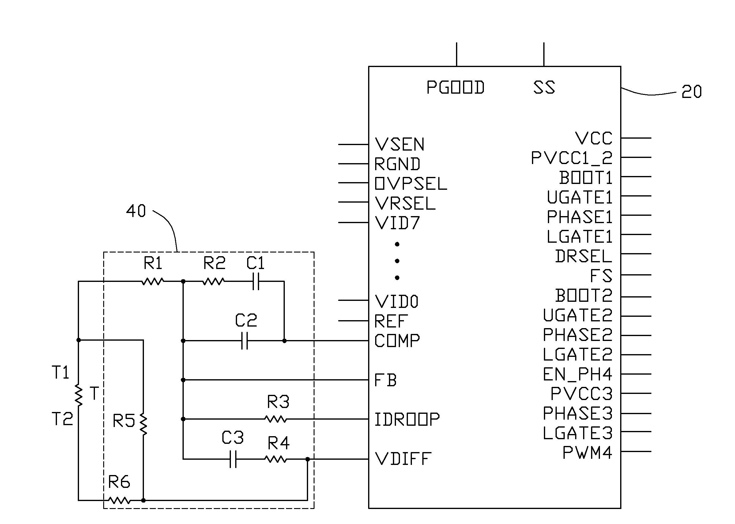 Temperature sensor of a CPU and PWM controller thereof