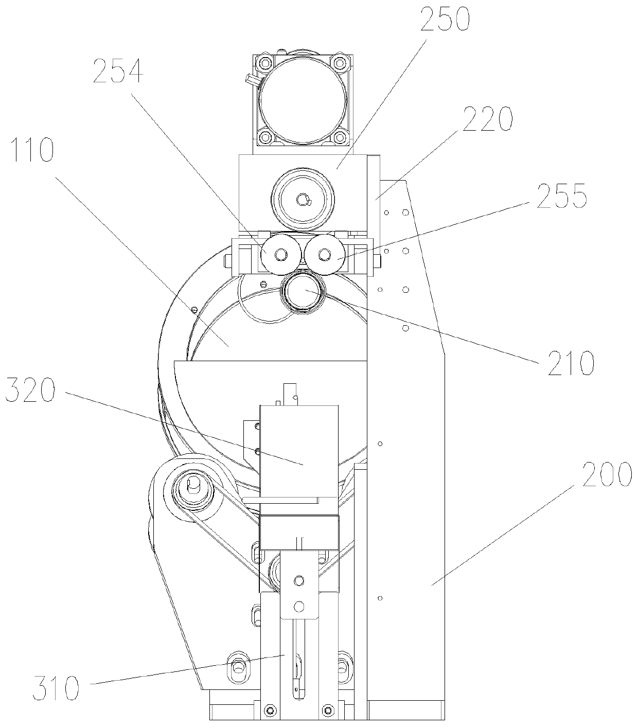 Separating and conveying system suitable for small-diameter and large-wire-diameter sealing rings