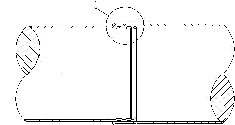 Dual-seal socket and spigot type flexible connection structure for large-diameter spiral welded steel pipes