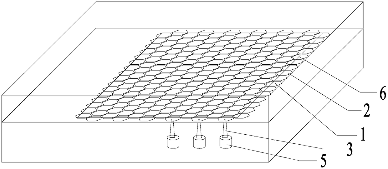 Regular hexagonal universal movable floor system in deposition simulation experiment device