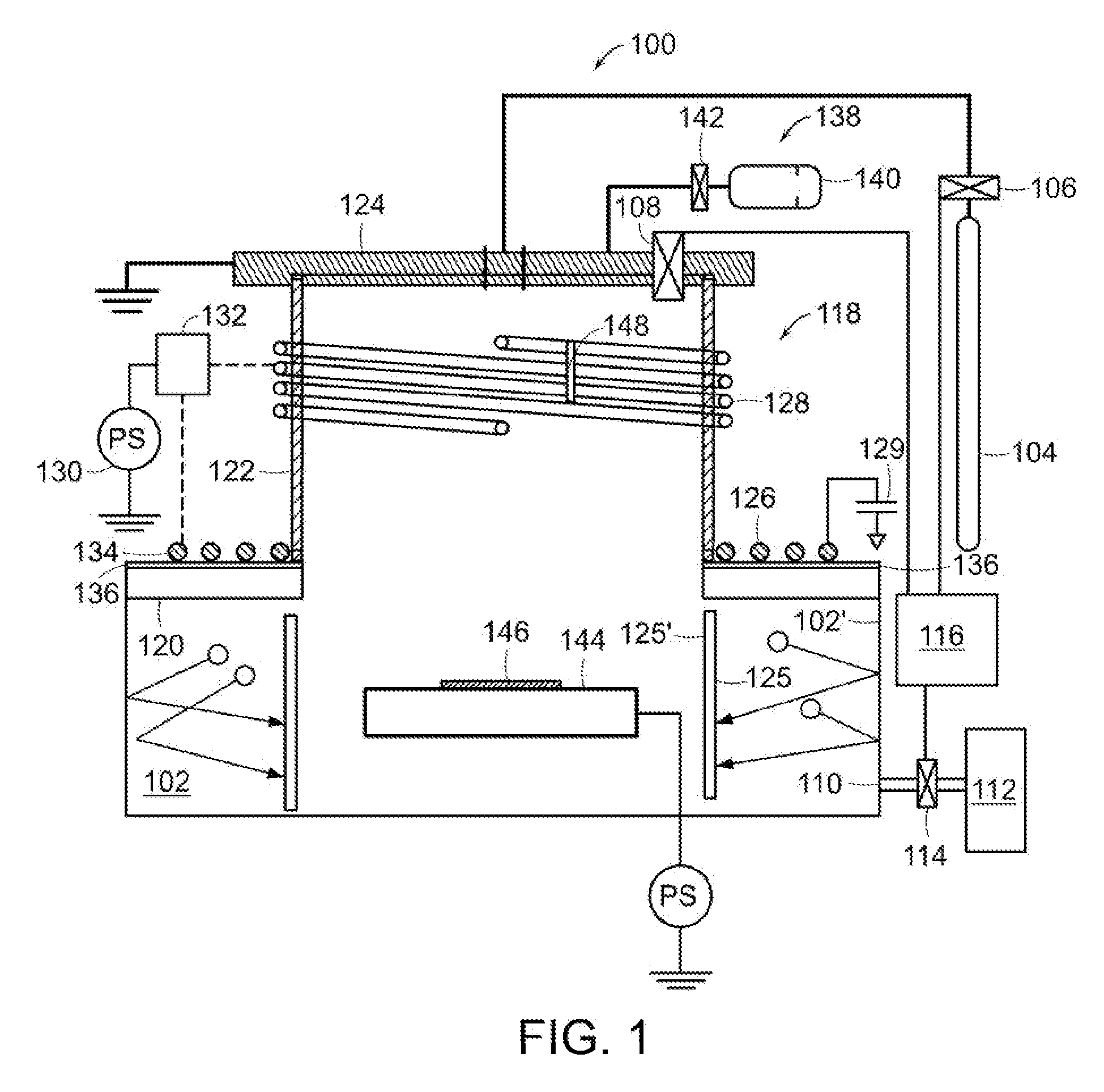 Plasma Source with Liner for Reducing Metal Contamination