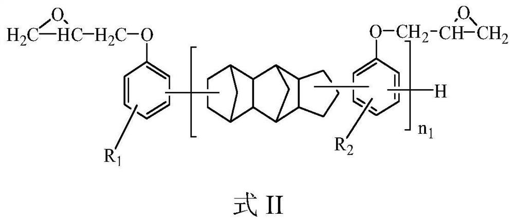 Epoxy resins, epoxy resin compositions, prepregs, laminates and printed circuit boards containing tcpd structures