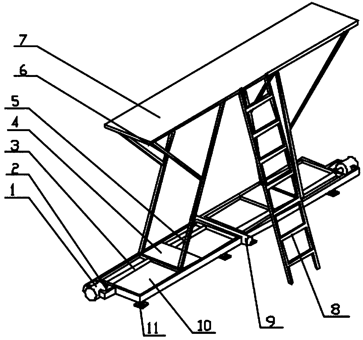 A backing device for masons