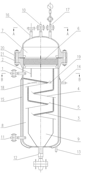 Device for continuously separating gas hydrate