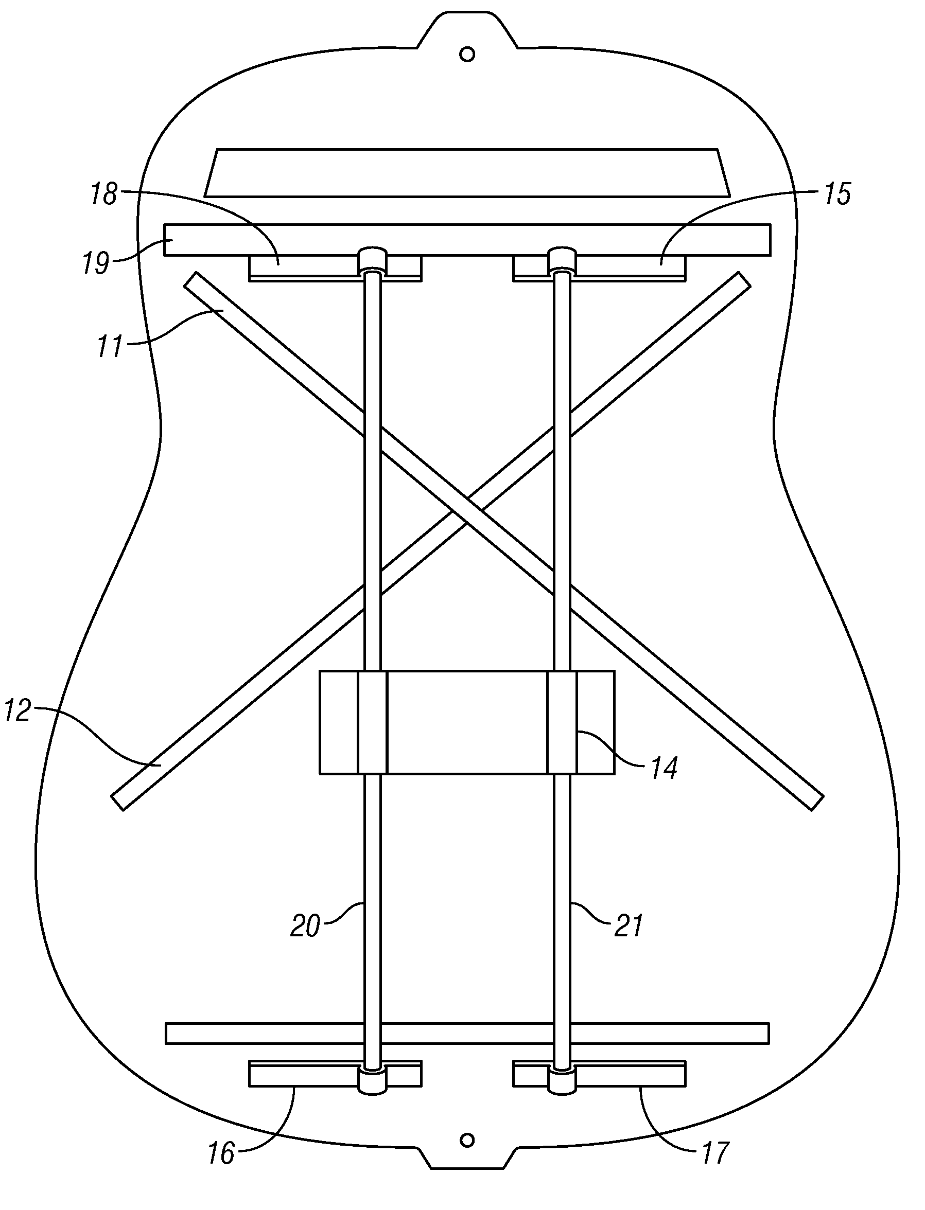 Suspended Bracing System for Acoustic Musical Instruments