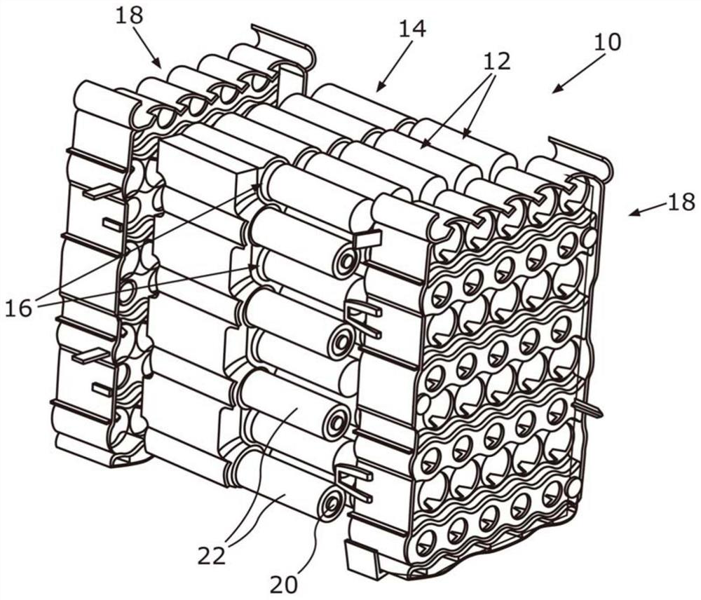 Receiving structure for battery cells and method for producing a receiving structure for battery cells