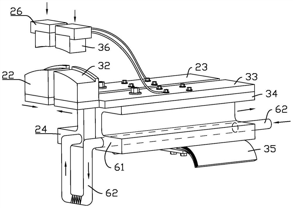 Electrode cooling structure and butt welding machine thereof