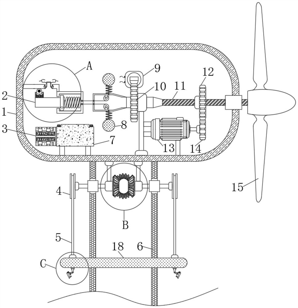 Wind power generation equipment protection device based on Internet of Things