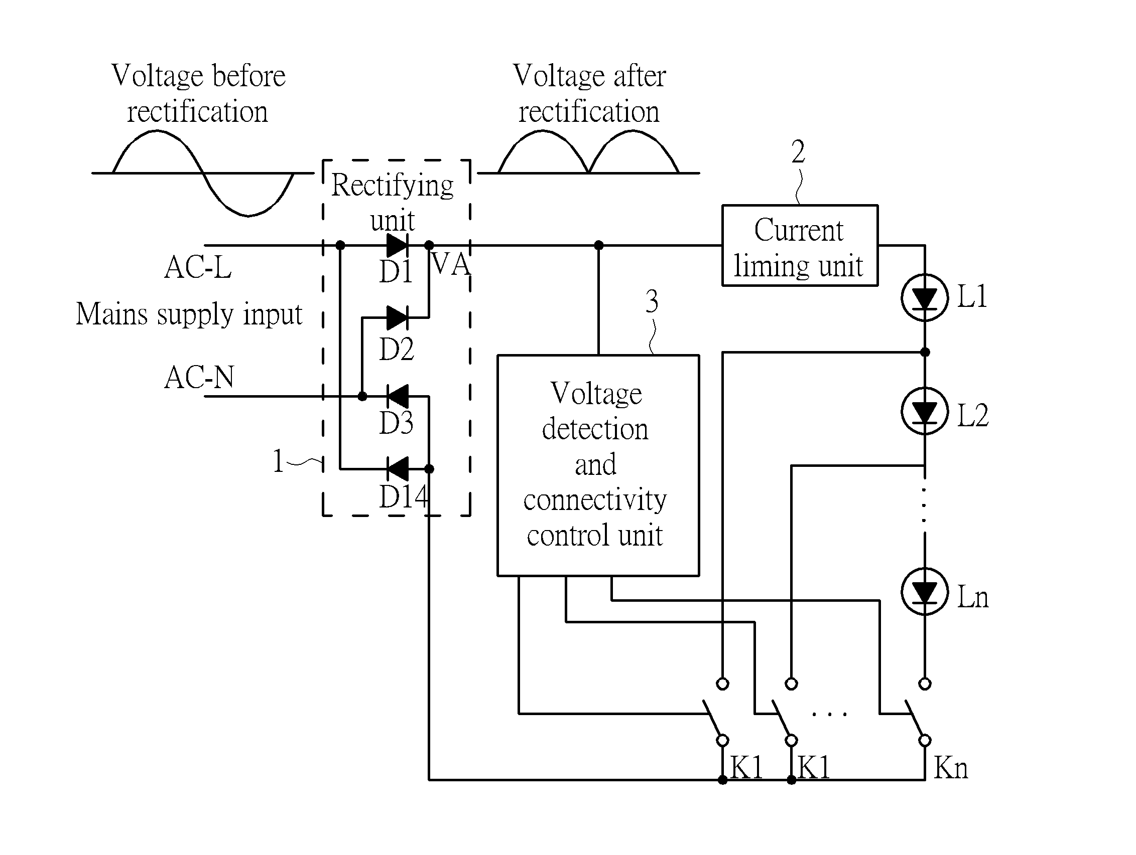 Self-adaptive drive circuit and LED lamp with the same