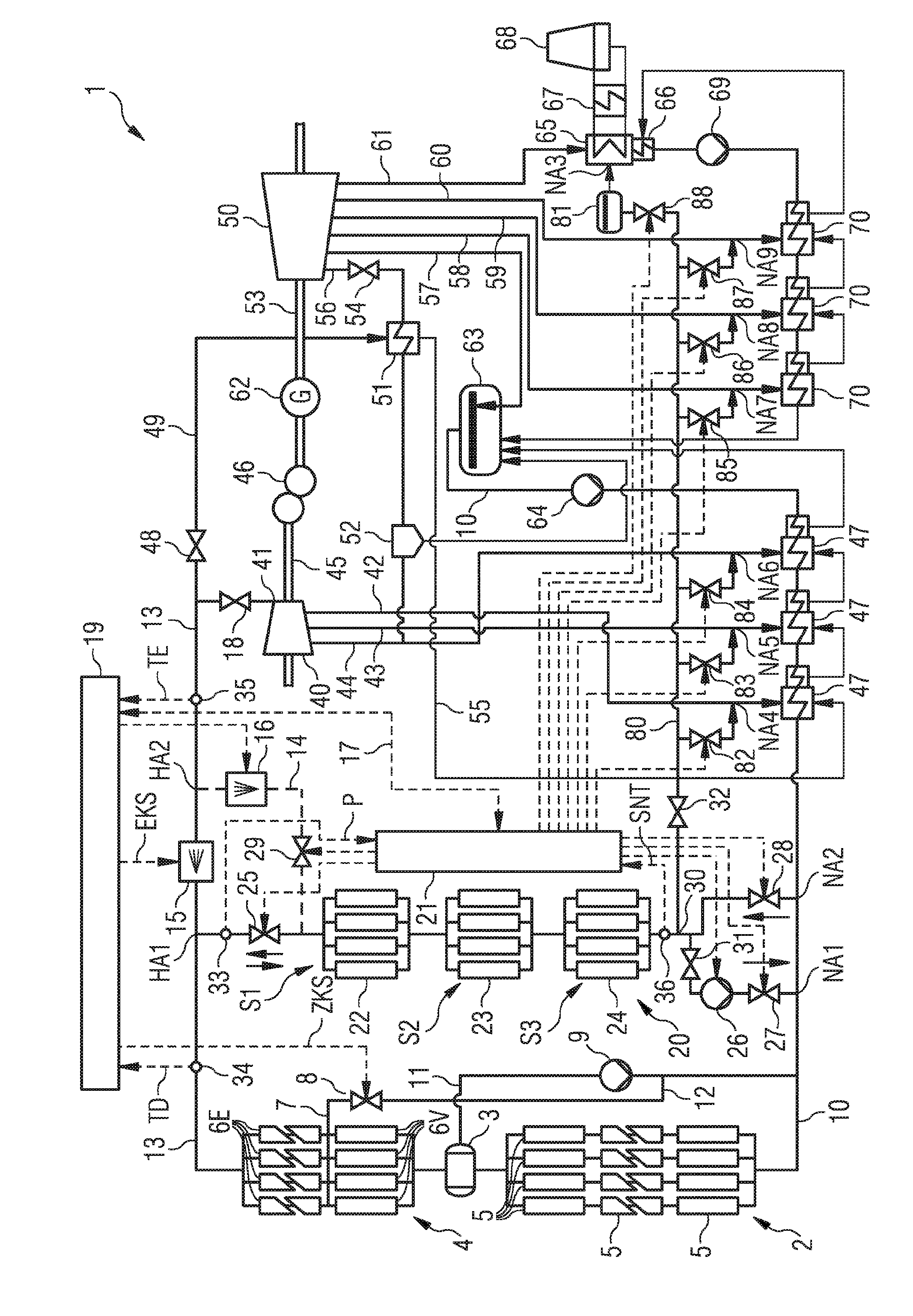 Solar thermal power plant and method for operating a solar thermal power plant