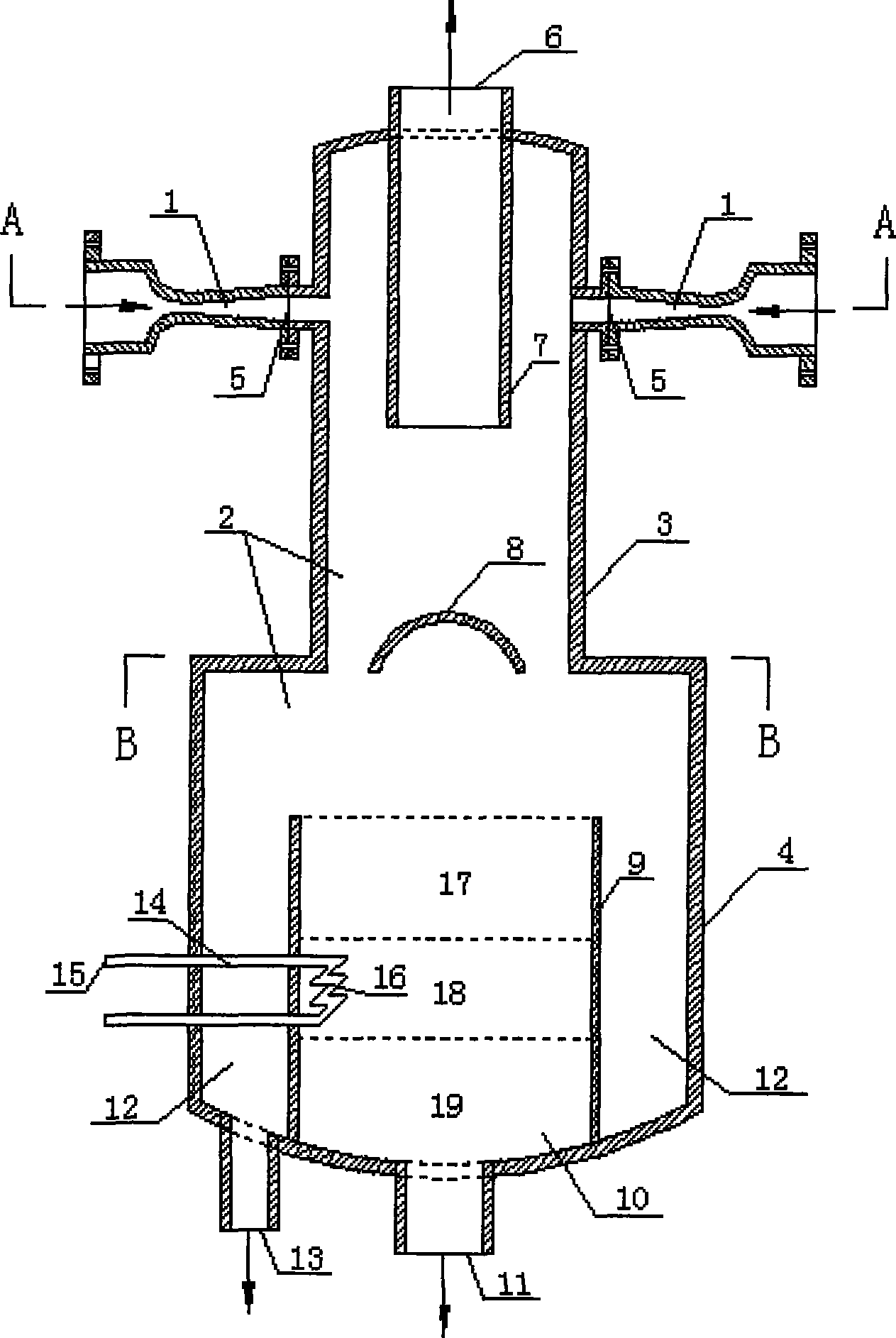 Skid-mounted device for ultrasonically dehydrating, removing liquid, purifying and separating for natural gas