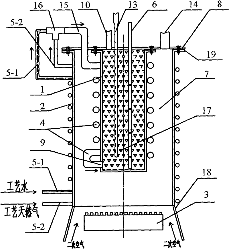 Autothermal reforming device for producing hydrogen from natural gas