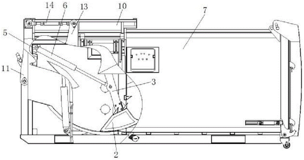 Pendulum compression type mobile garbage compression equipment