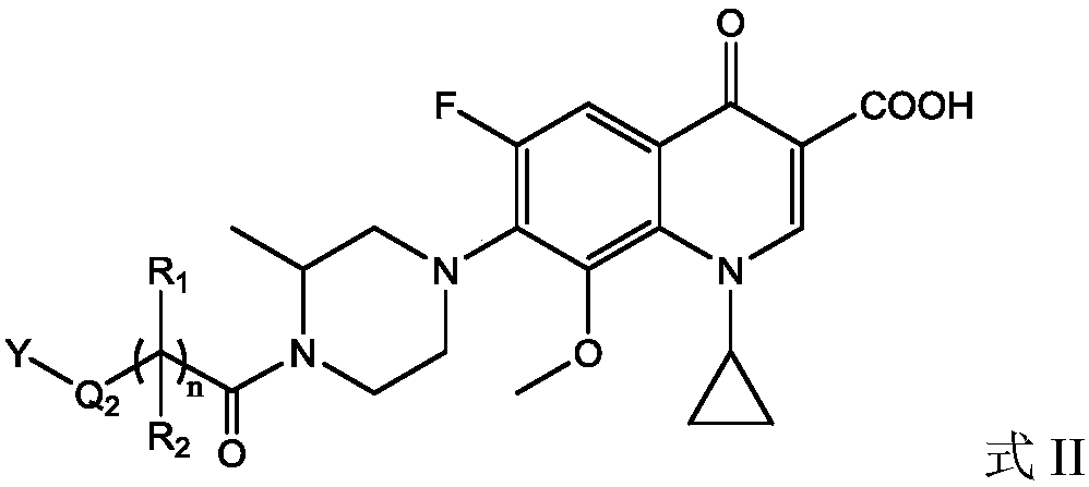 Gatifloxacin derivative and preparation method and application thereof