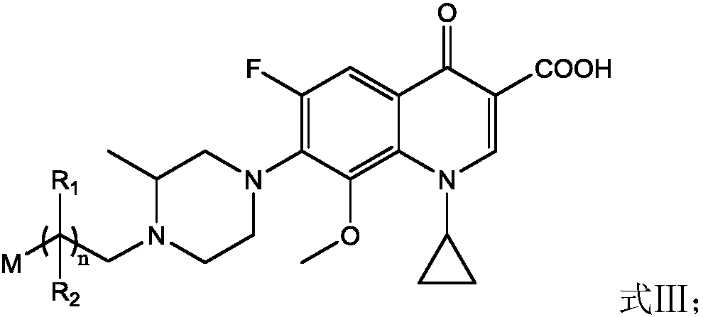 Gatifloxacin derivative and preparation method and application thereof