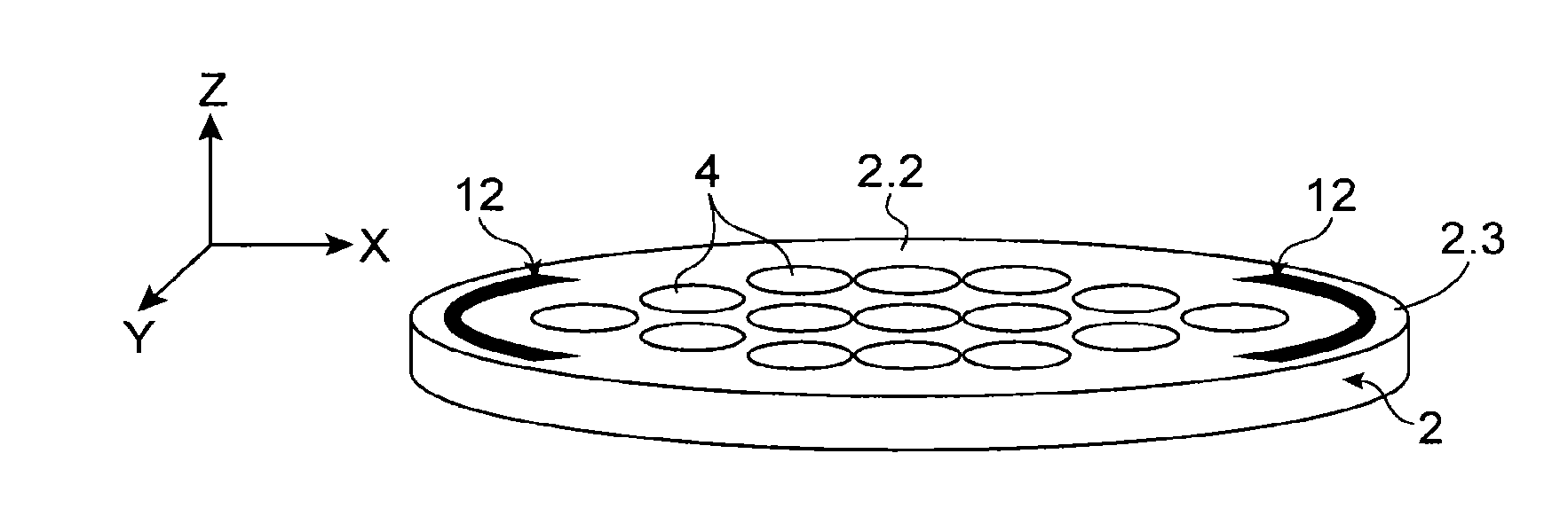 Device with actuated membranes and a digital loudspeaker including the device thereof