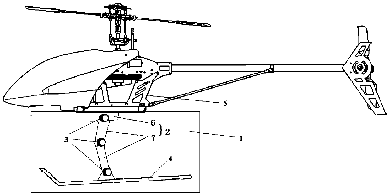 Leg and sledge combined landing gear of vertical-takeoff-and-landing aircraft