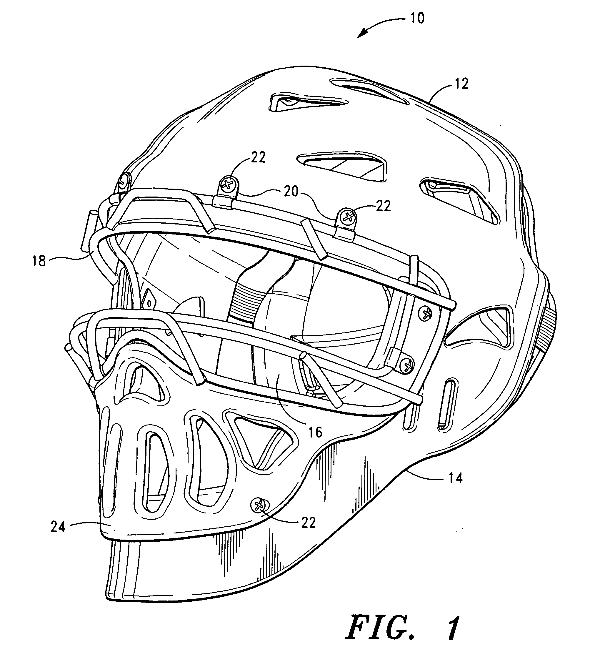 Protective sports helmet having a two-piece face cage