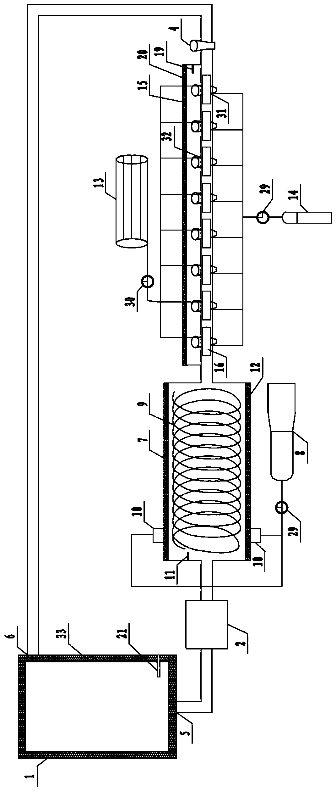 Asphalt foaming device and working method thereof