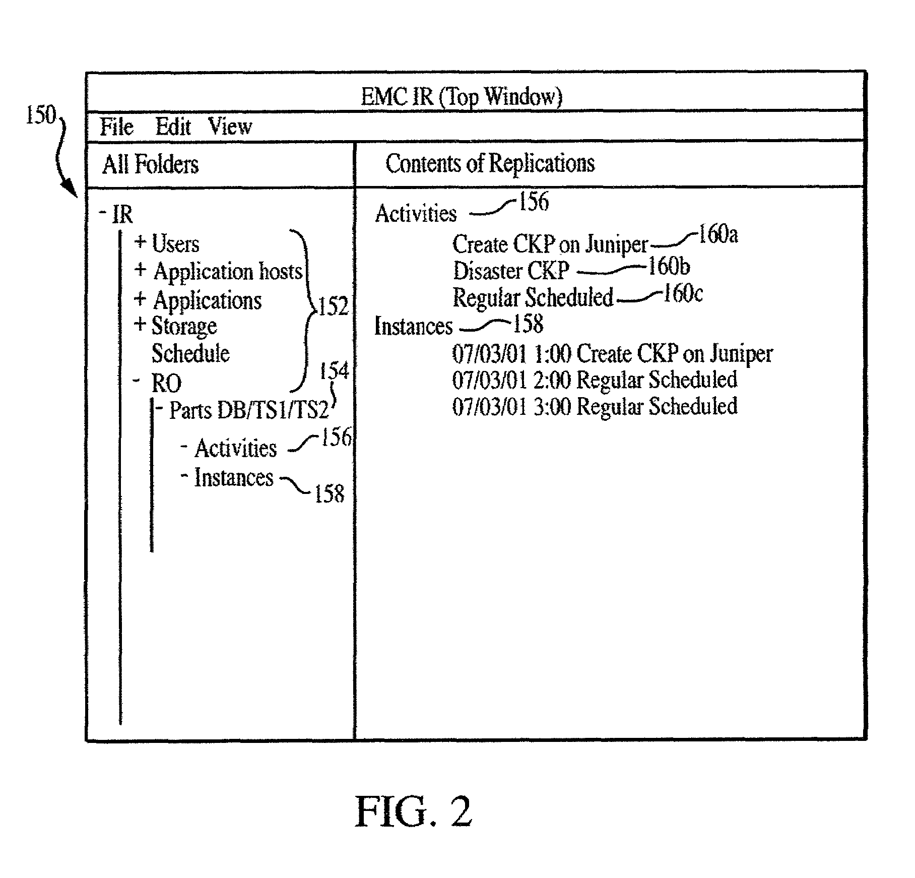 Information replication system having automated replication storage