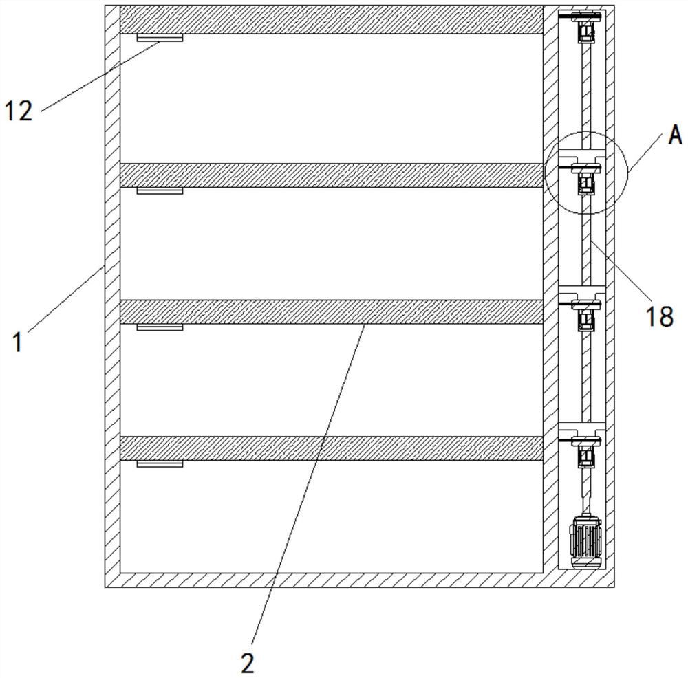 Ventilated damp-proof file cabinet for enterprise management