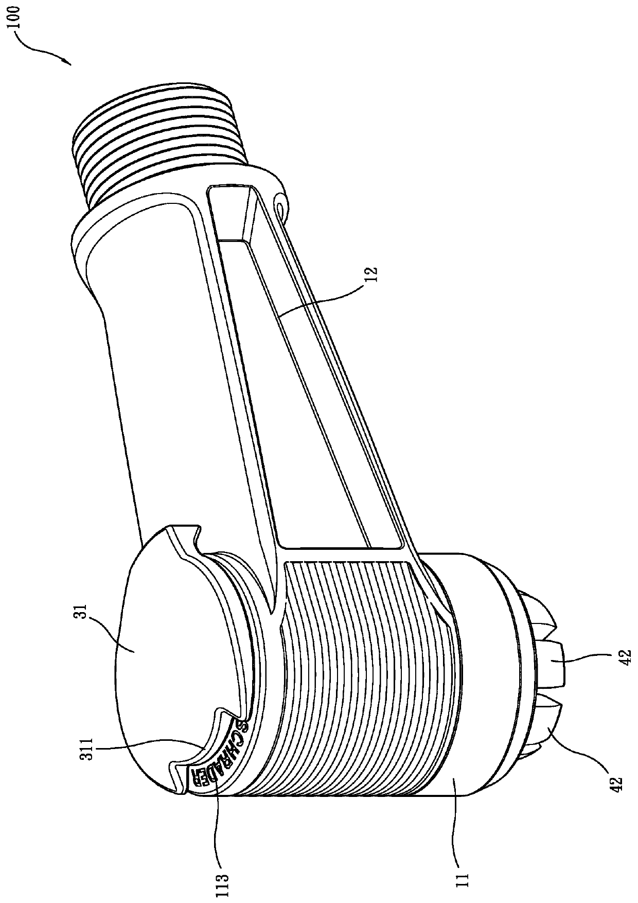 Rotary jaw type air nozzle