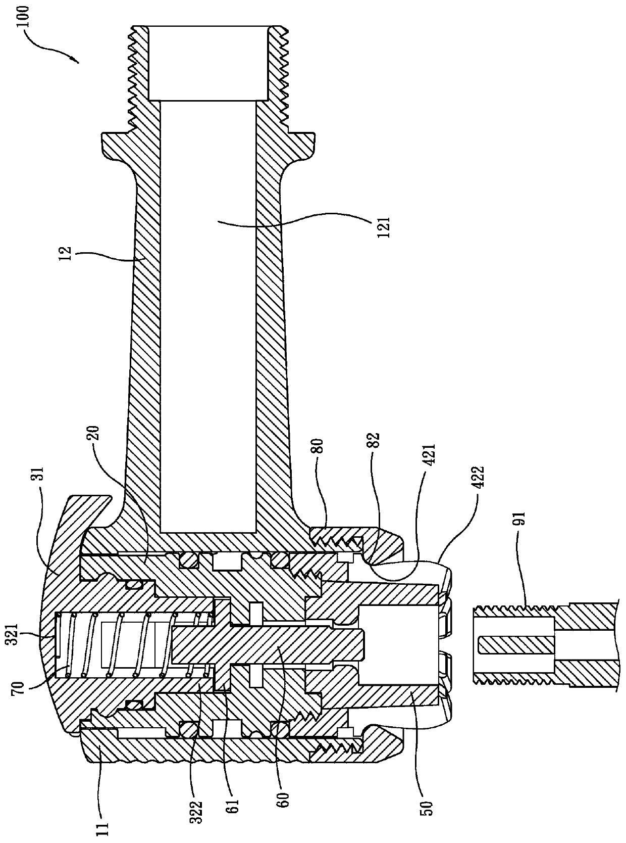 Rotary jaw type air nozzle