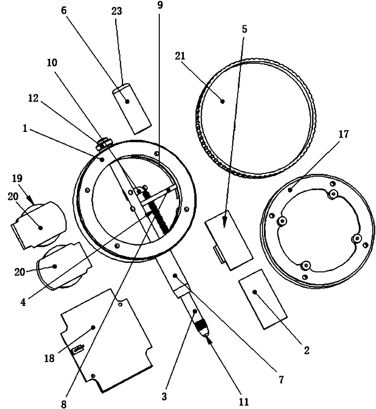 Rotatable digital display dial gauge