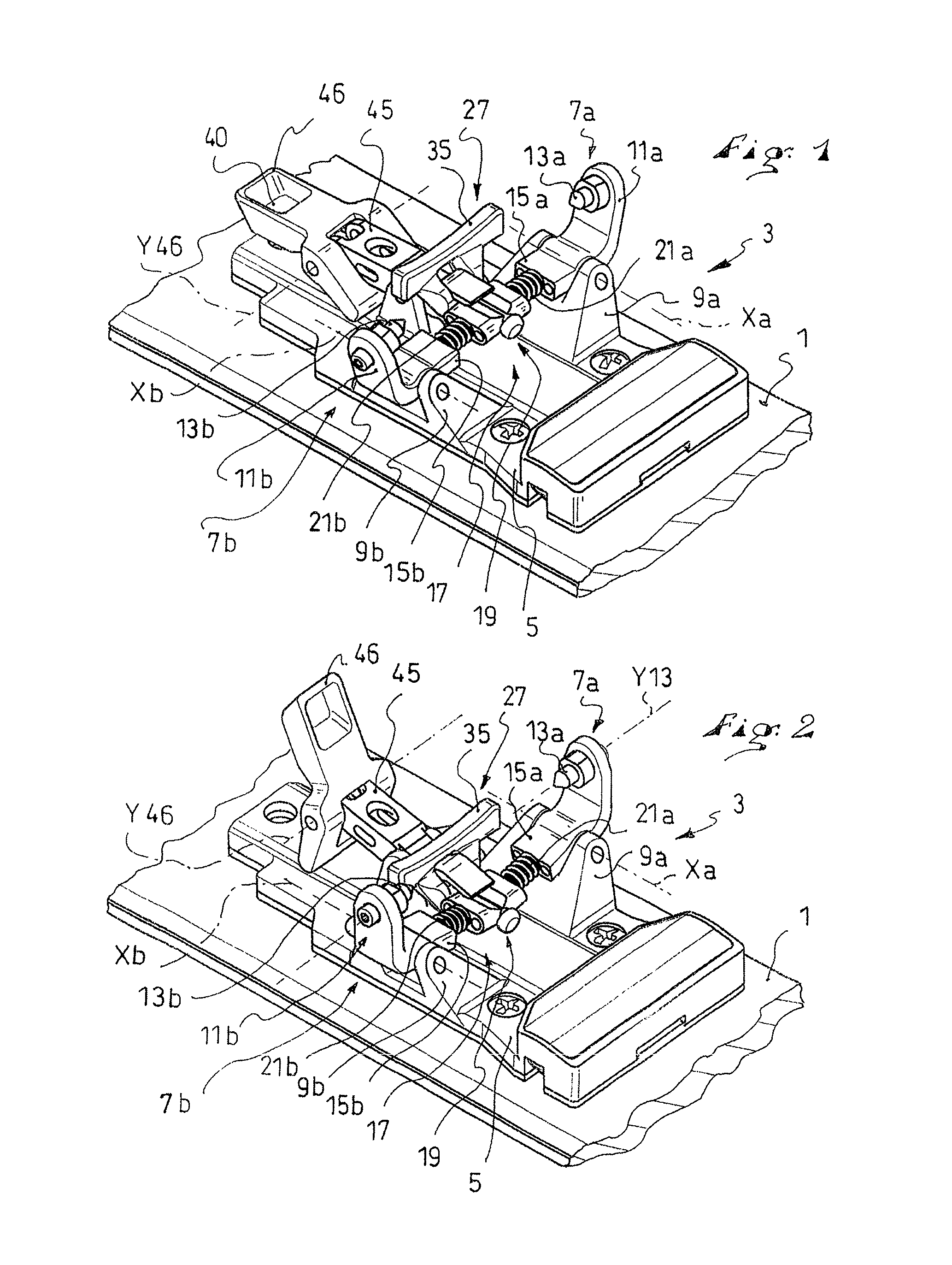Toe piece for gliding apparatus and gliding apparatus equipped with such binding