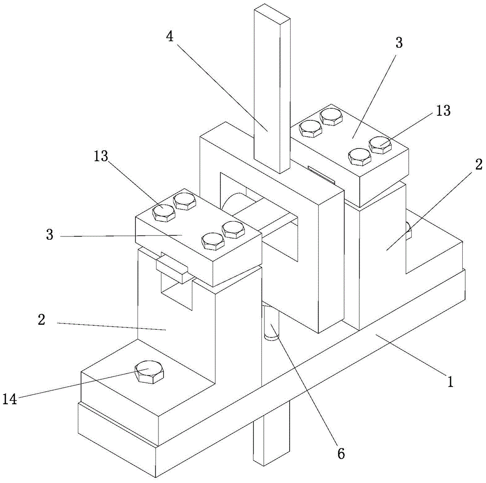 Three-point bending test device and test method for high-speed tensile test machine