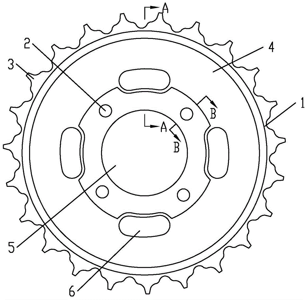 A motorcycle sprocket