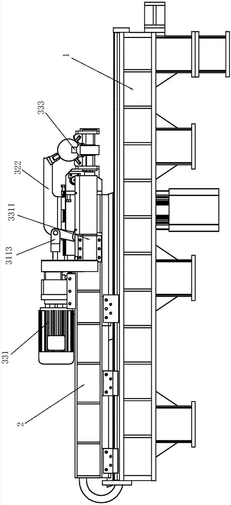 Novel rod feeding mechanical arm of aluminum profile extrusion machine