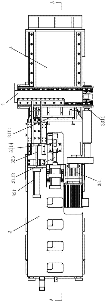 Novel rod feeding mechanical arm of aluminum profile extrusion machine