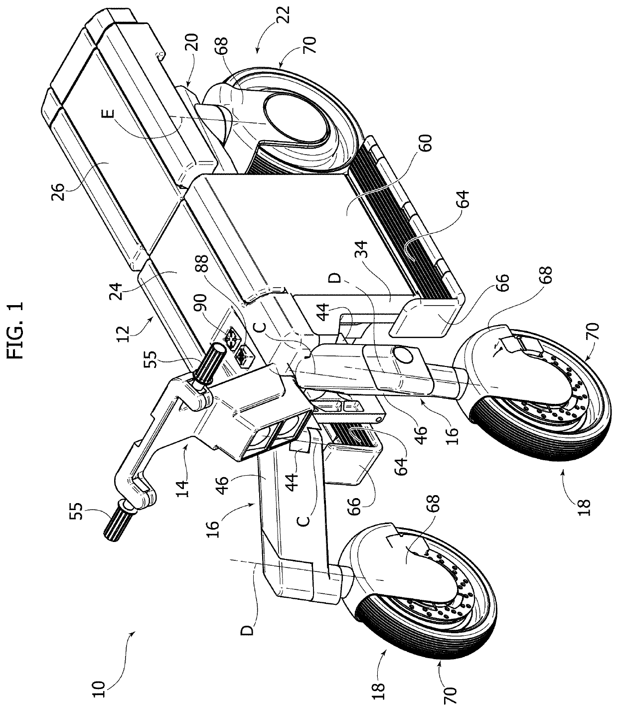 Folding urban mobility vehicle