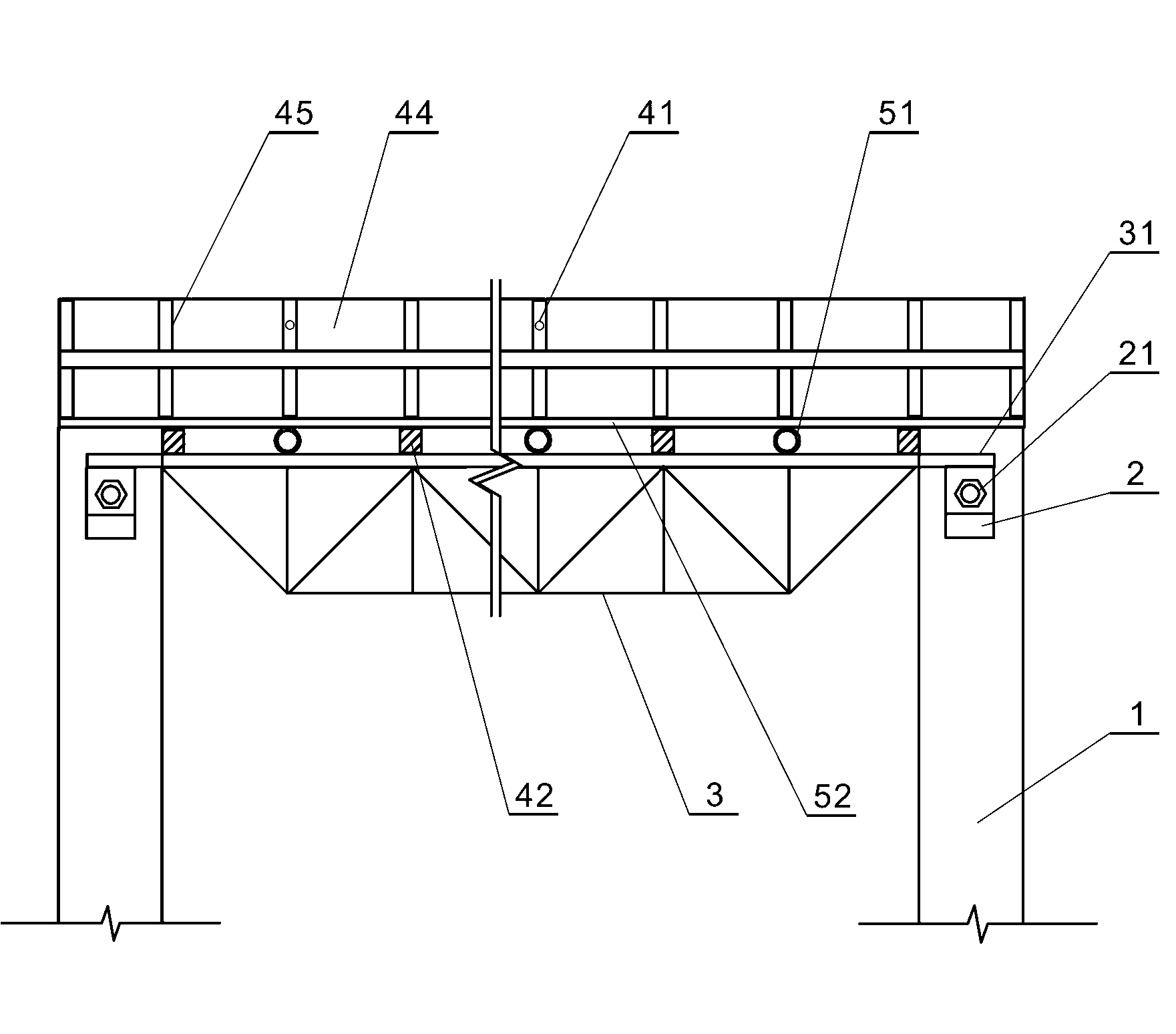 Method for supporting framework of concrete beam through suspension truss