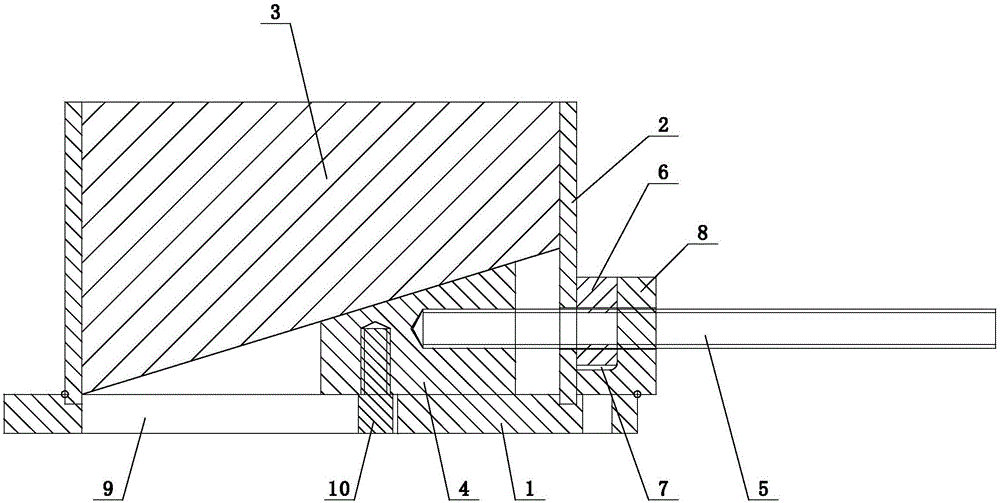 Wedge-shaped lifting and adjusting device