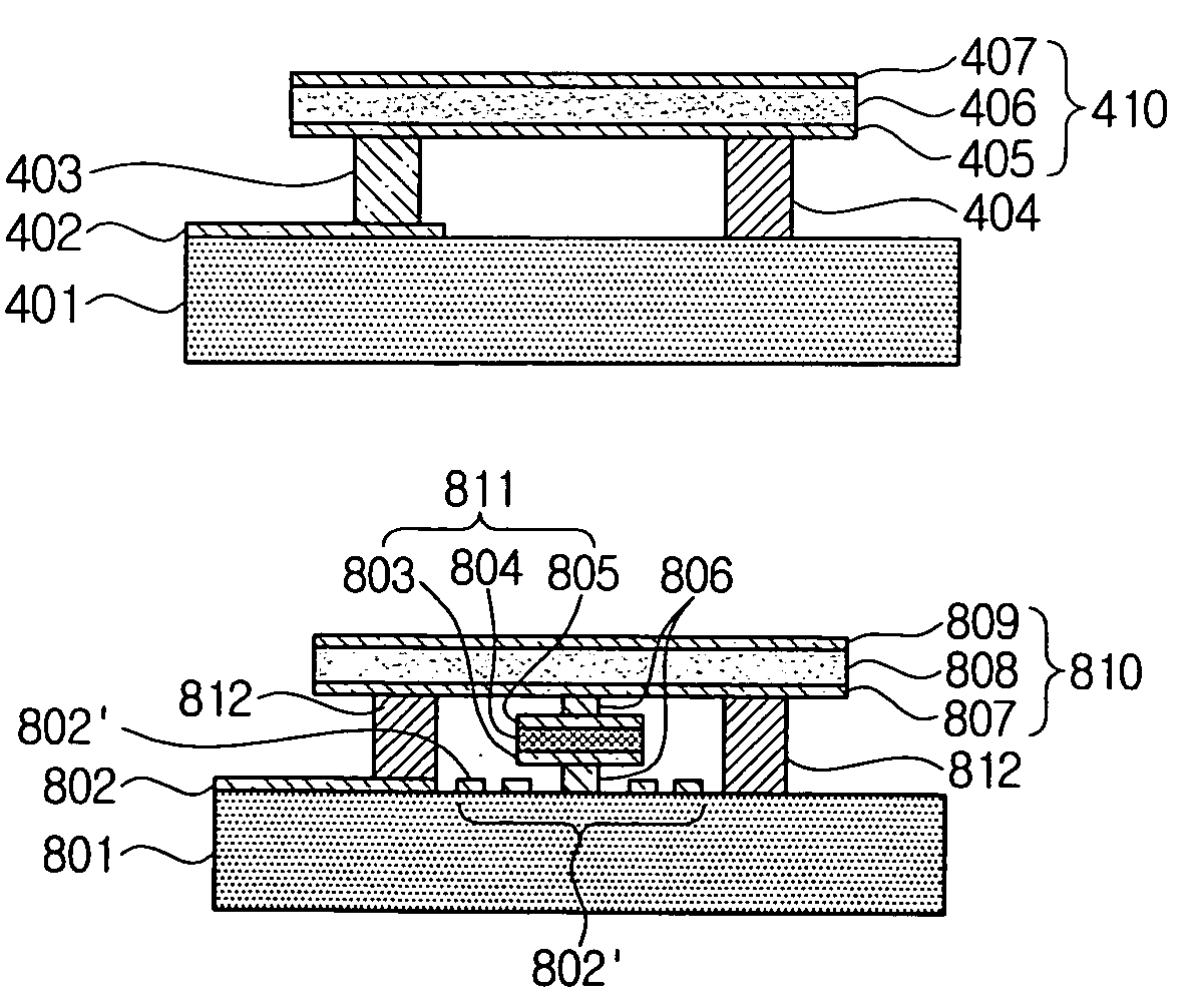 Film bulk acoustic resonator having supports and manufacturing method therefore