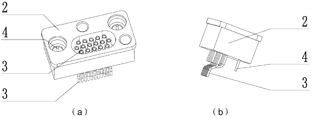 Spaceborne integrated miniaturized composite connector
